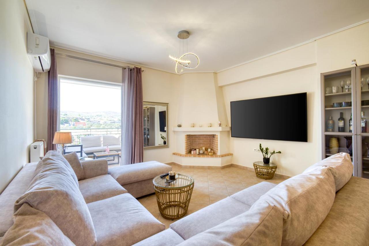 Sea & Mountain Apartment Close To Port And City Lavrion Luaran gambar