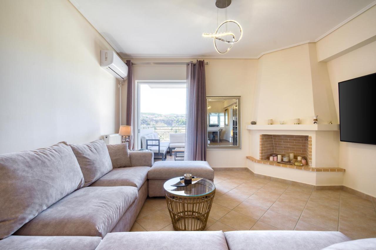 Sea & Mountain Apartment Close To Port And City Lavrion Luaran gambar